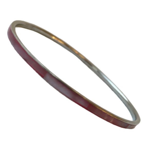 Vintage Shell Inlay Silver Boho Bangle Bracelets - Picture 10 of 16